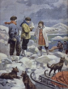 アンドリー、ニュースを探しています！ 「Le Petit Journal：Supplement illustre」のイラスト、1898年9月4日 作： Fortune Louis Meaulle